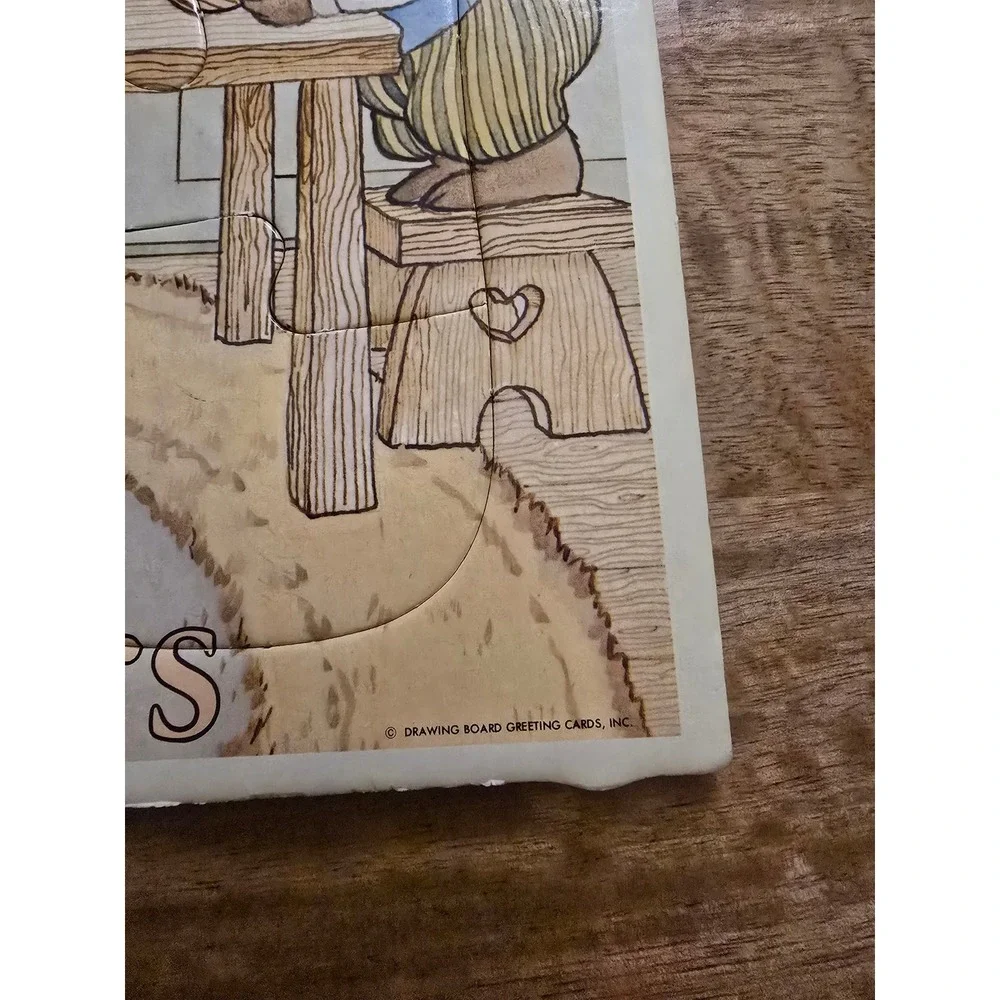 Vintage Jaymar Goldilocks and the Three Bears 12 Piece Inlaid Cardboard Puzzle